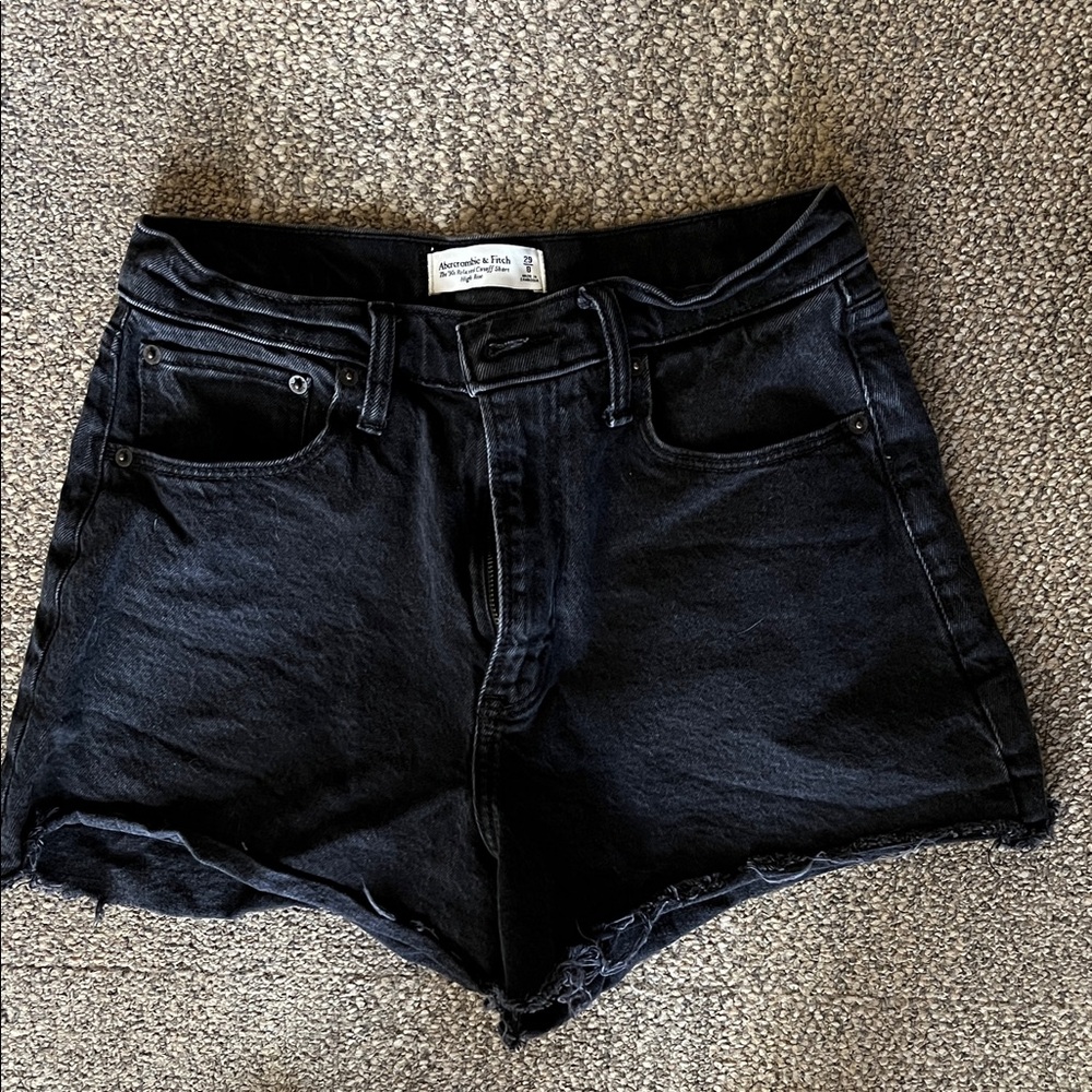 Abercrombie & Fitch Curve Love Black Jean Shorts